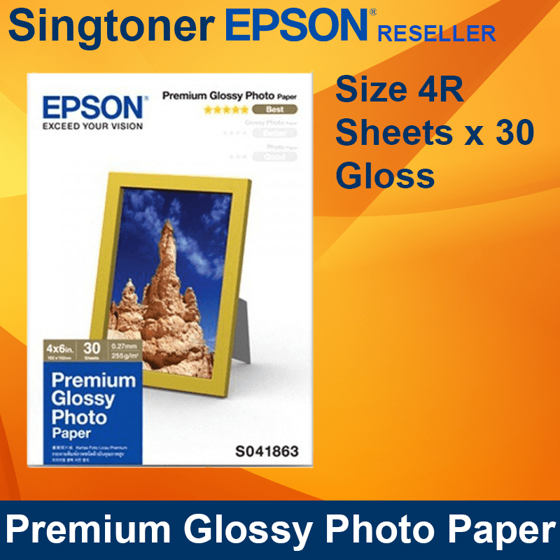 Epson S041863 Premium glossy photo paper old code S041750 - Singtoner - One  Stop Solutions for all your PRINTING needs